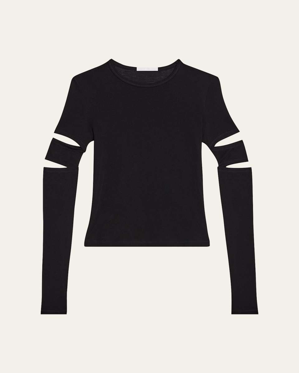 Long-Sleeve Slash Top